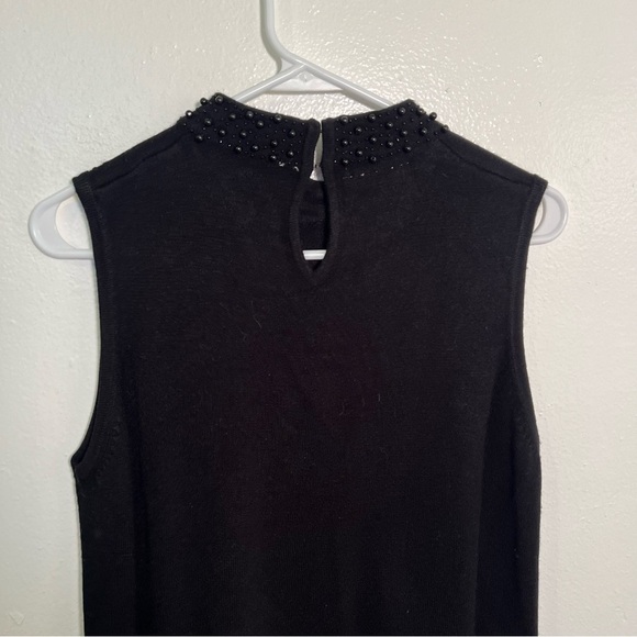Designers Originals Sleeveless Sweater Black Beaded Neck L - Picture 6 of 8